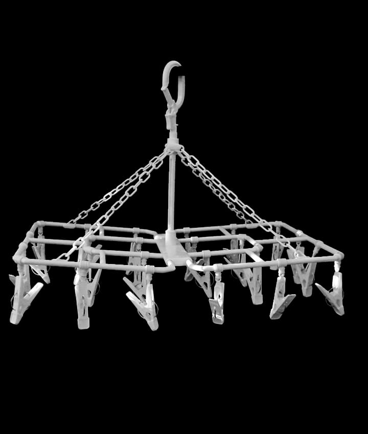 Mini-varal III c/ 24 prendedores - Branco